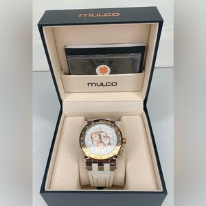 Mulco Rose Gold and White Chronograph Watch